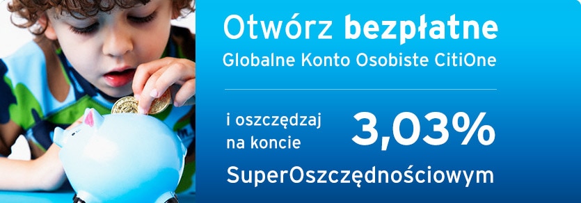 Otwórz bezpłatne Konto Osobiste CitiOne